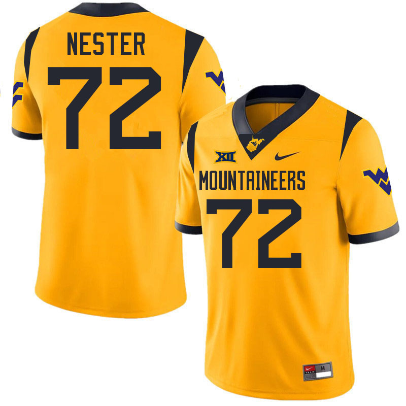 Doug Nester WVU Jersey,West Virginia Mountaineers #72 Doug Nester Jersey Youth College-Gold